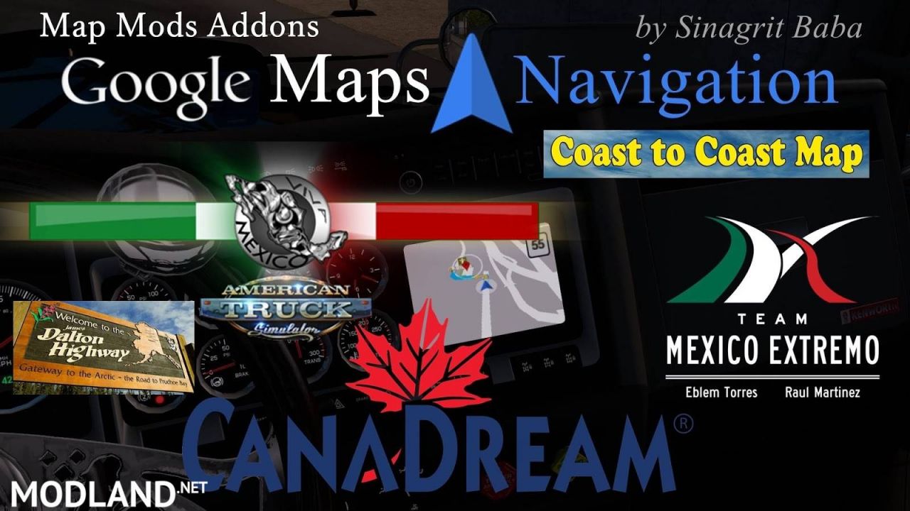 Google Maps Navigation Normal & Night Version Map Mods Addons