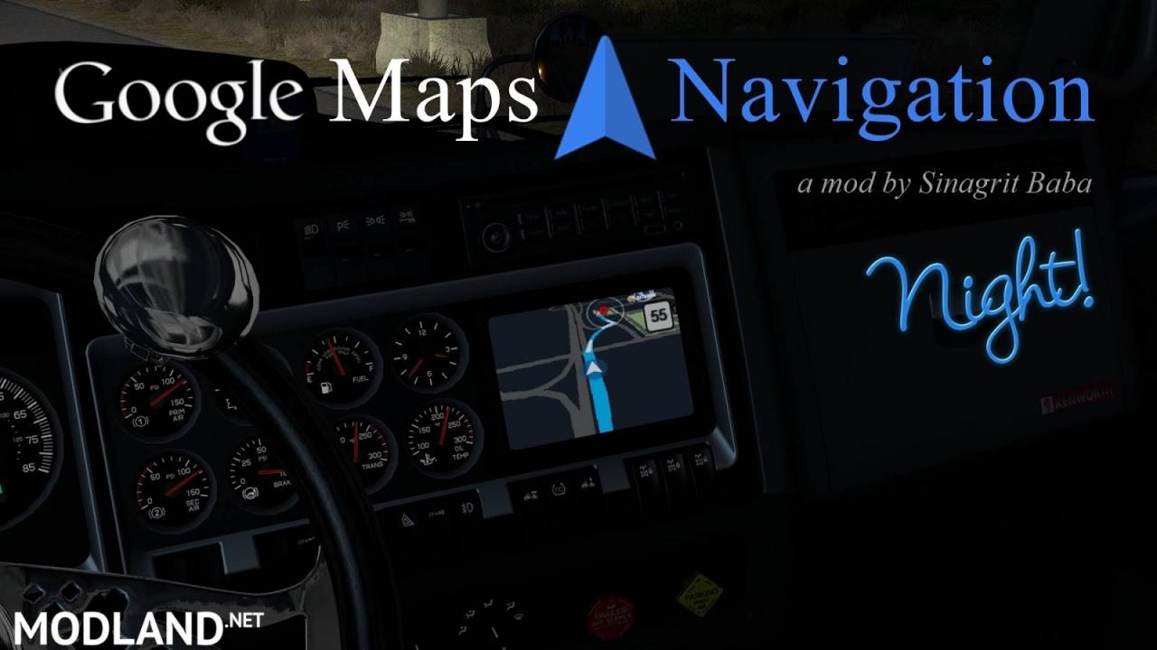 Google Maps Navigation Night Version