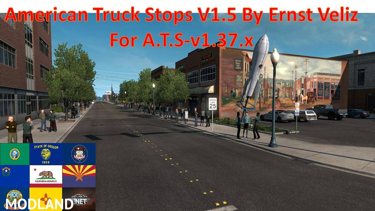 American Truck Stops v1.5 By Ernst Veliz For ATS 1.37.x
