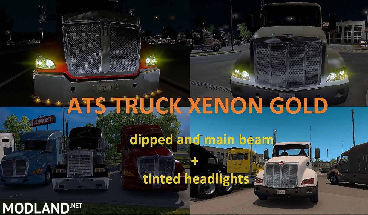 ATS TRUCK XENON GOLD dipped and main beam + tinted headlights