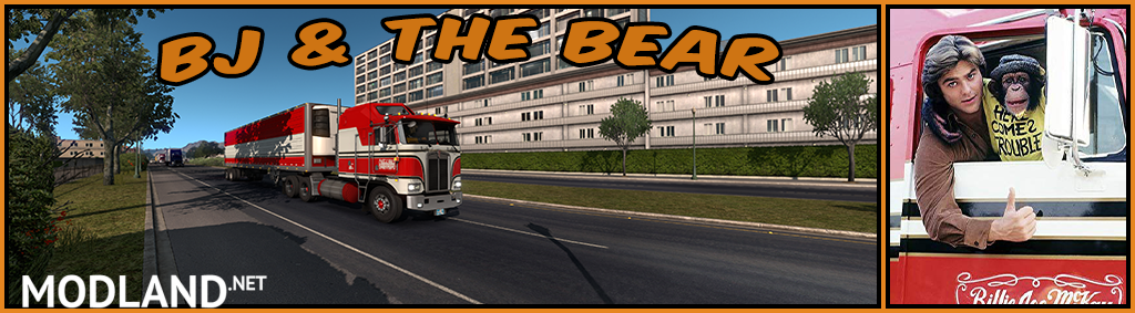 BJ and The Bear truck skin for Kenworth K100E and trailer