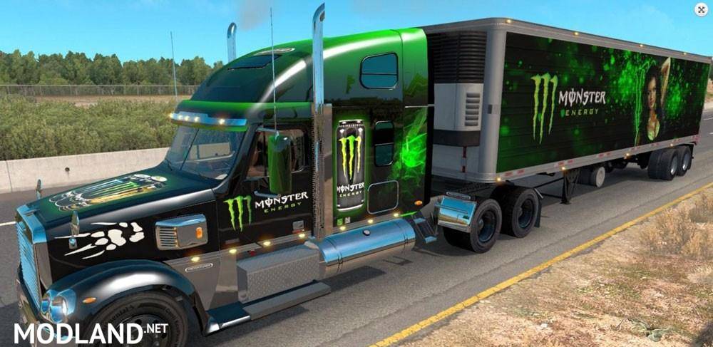 Monster Energy Truck and Trailer 