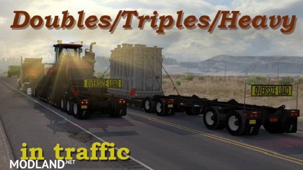 ATS Doubles/Triples/Heavy Trailers in Traffic 1.32