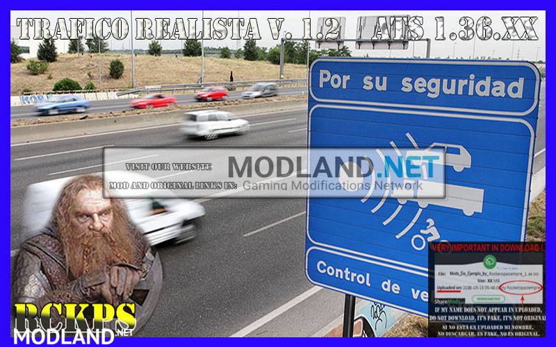 Realistic traffic 1.2 for ATS 1.36 by Rockeropasiempre