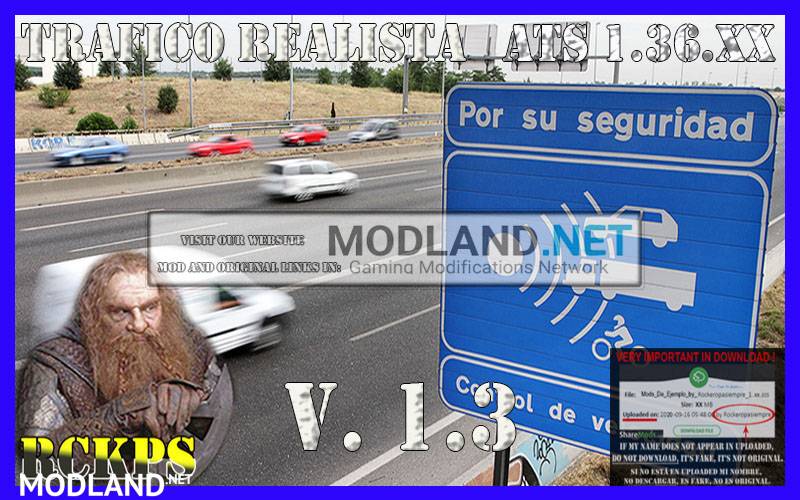 Realistic traffic 1.3 for ATS 1.36 by Rockeropasiempre