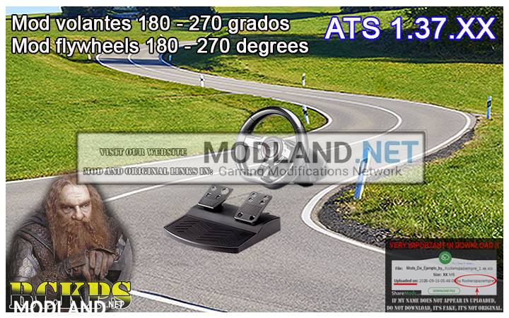 Mod for steering wheel 180-270 Degrees. 1.37.XX ATS