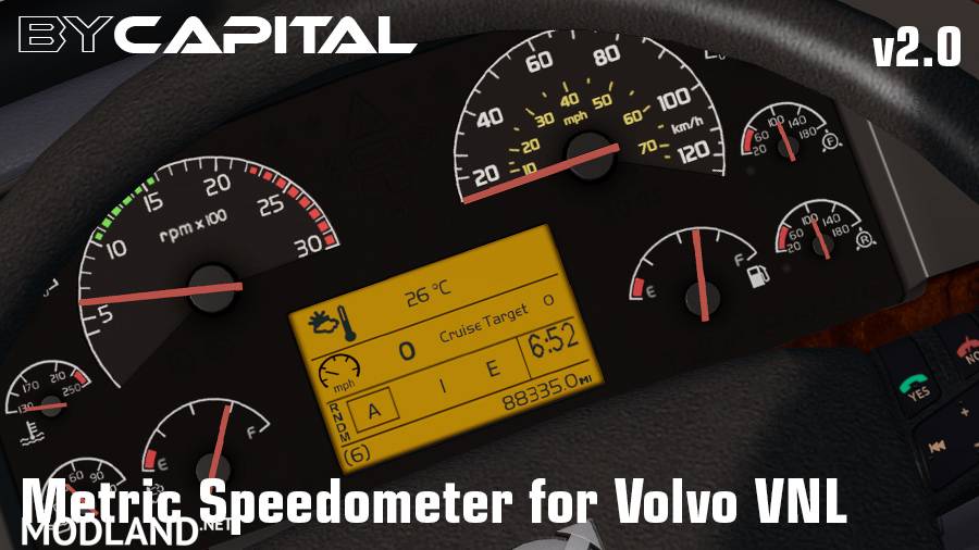 Metric Speedometer for Volvo VNL