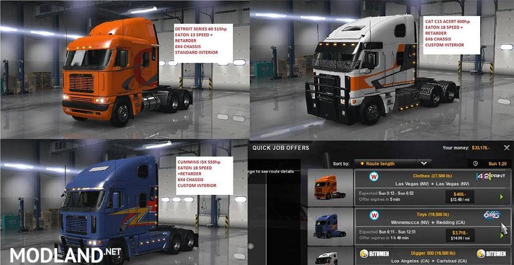 Freightliner Argosy Company trucks (Quick job)