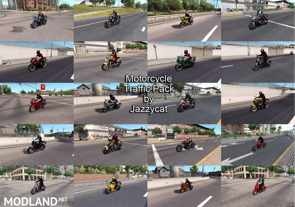 Motorcycle Traffic Pack by Jazzycat v1.5 (for ATS)