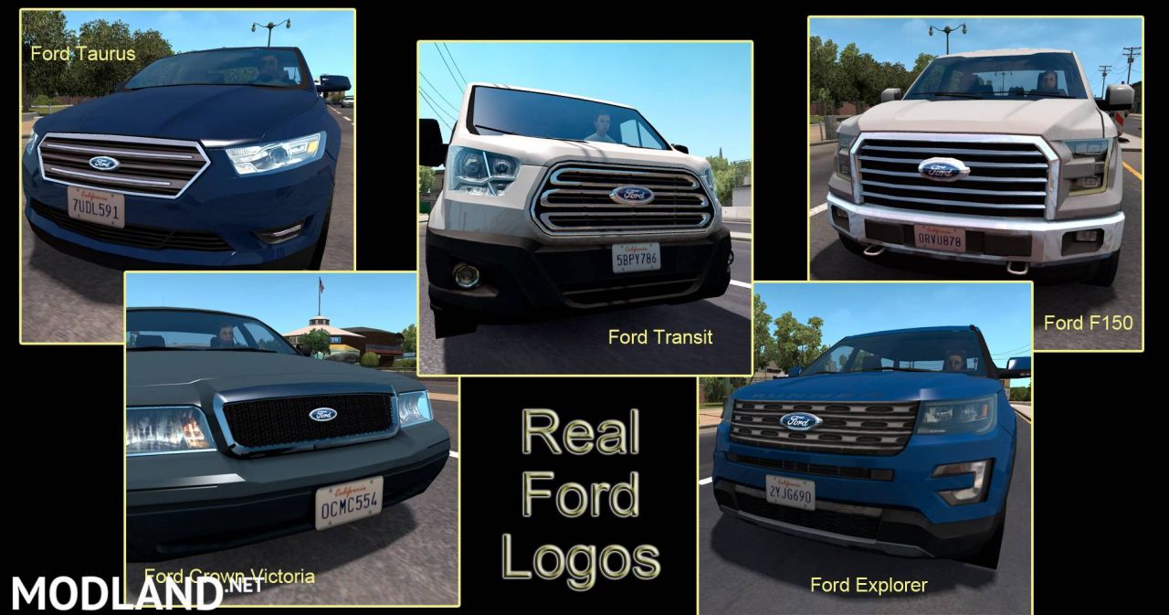 Real logos for default Ford Ai traffic cars