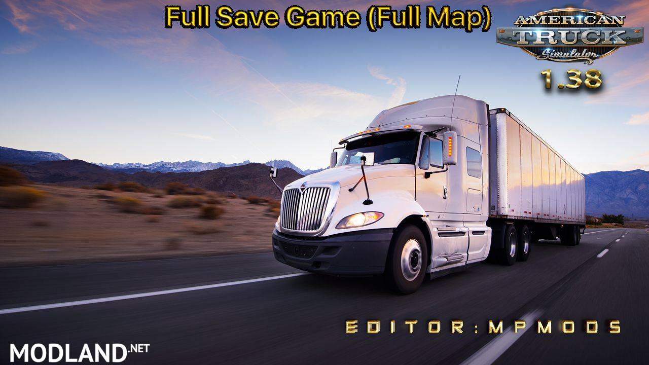 Full Save Game ATS 1.38 (Full Map) MpMods