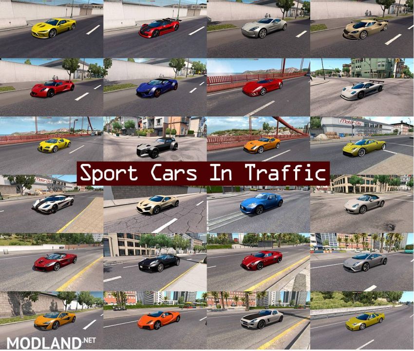 Sport Cars Traffic Pack by TrafficManiac v1.4 for ATS