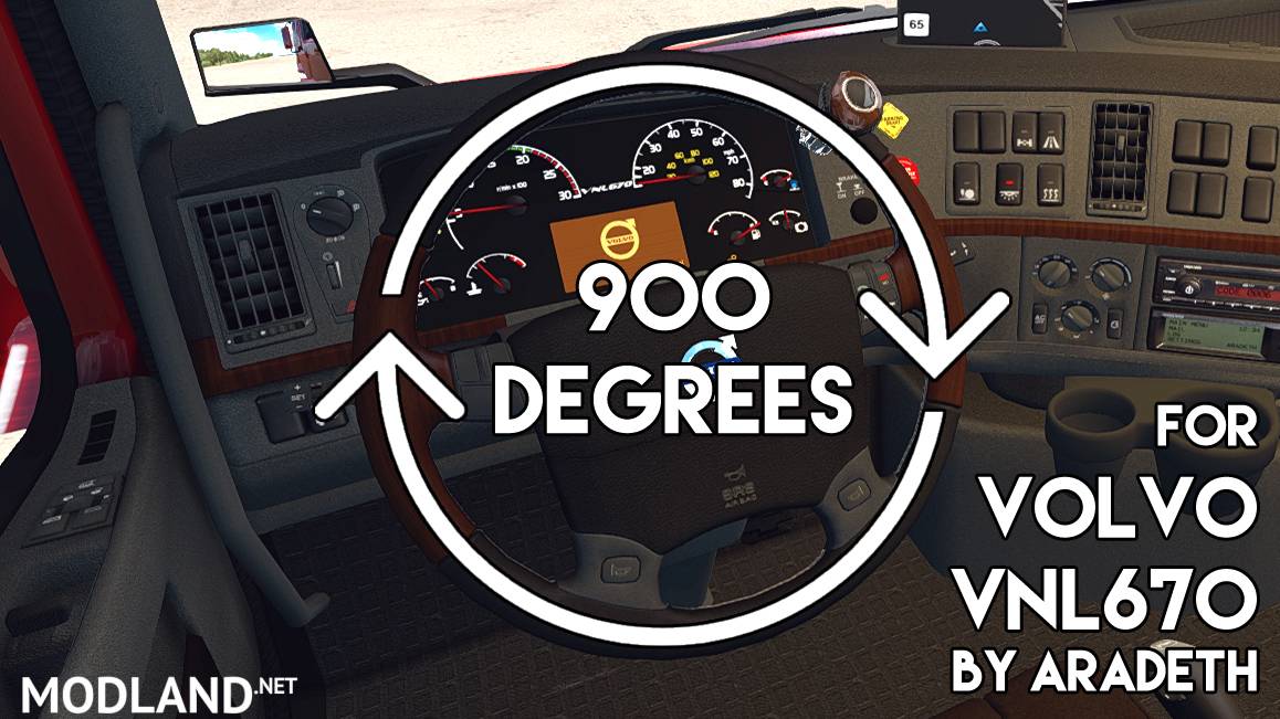900 Degrees Wheel Anim for VNL670(Aradeth) (ATS-ETS2)