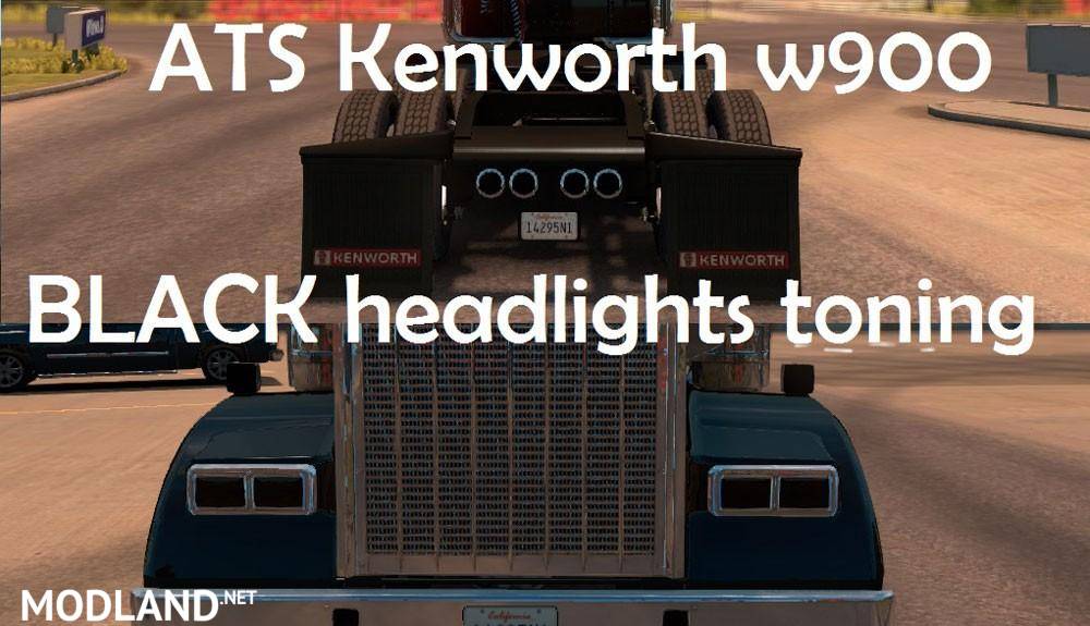 Kenworth W900 Black Headlights Toning