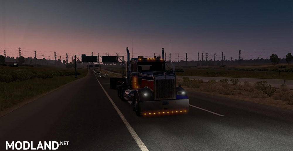 Realistic Engines for Peterbilt 579, Kenworth T680 and W900