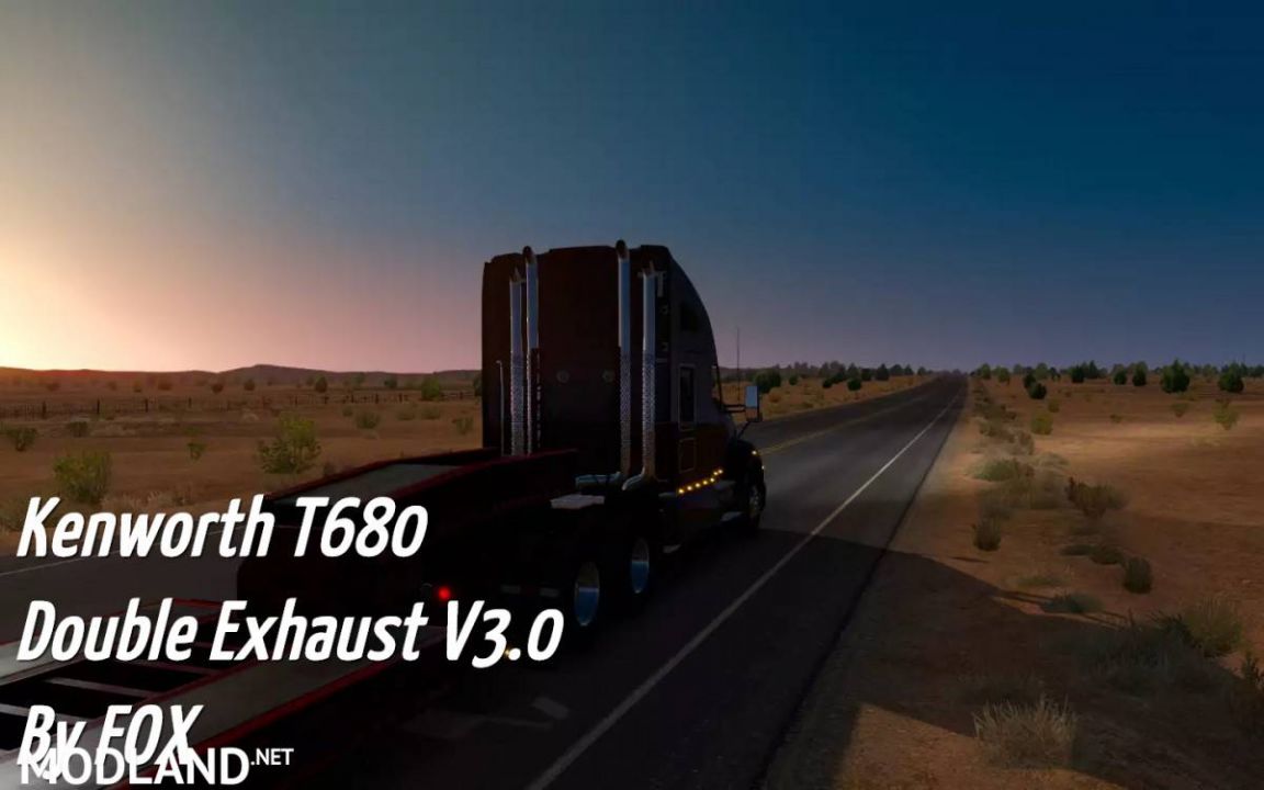 Kenworth T680 Double Exhaust V3.0 SP/MP