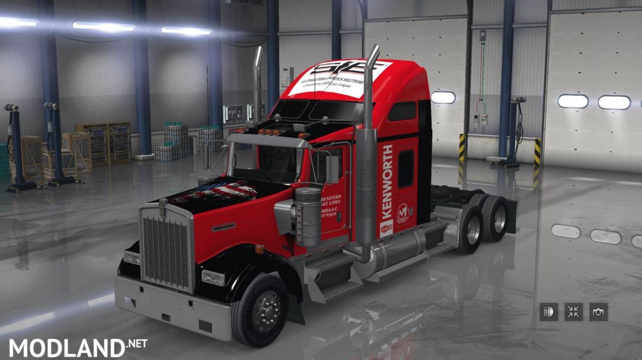 SouthEastern Freight Lines skin for SCS Kenworth W900.