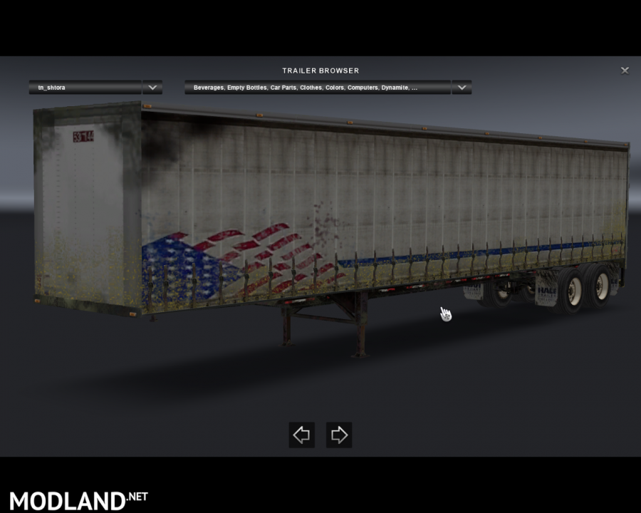 Curtain trailer for ATS