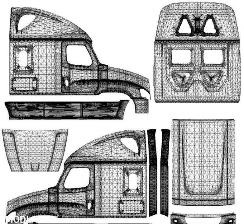 Freightliner Cascadia template for skins