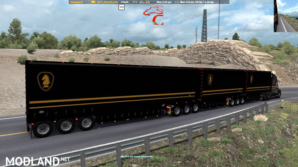 Knight Rider skin for C.A.M.s Bellydeck trailers. ATS 1.37