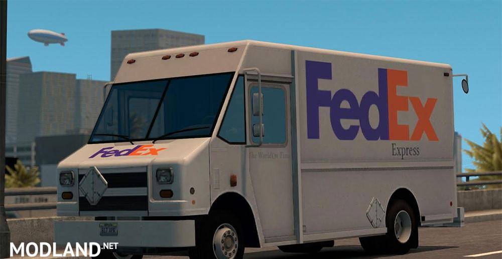 Real FedEx and UPS package van skins