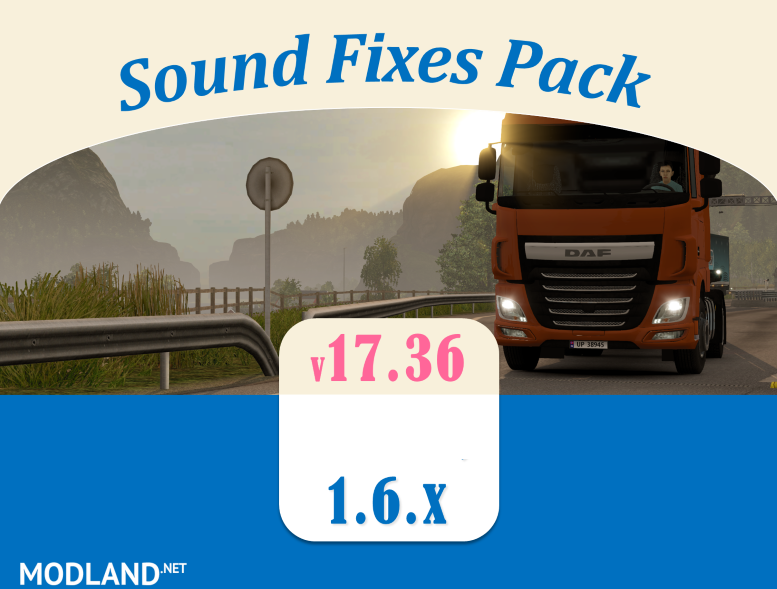 Sound Fixes Pack v 17.36 for ATS - ATS