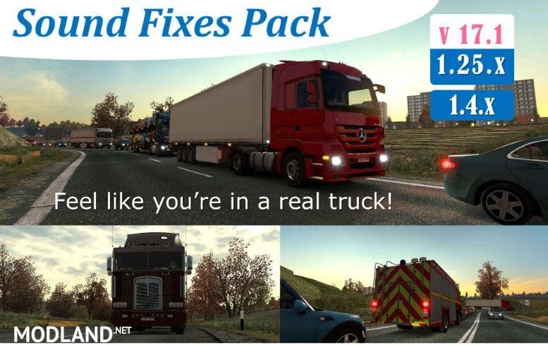 Sound Fixes Pack v17.1 (stable release) for ATS