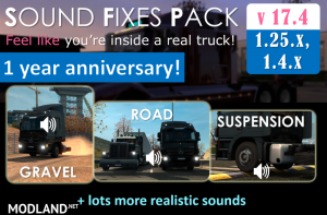 Sound Fixes Pack v 17.4 – Anniversary edition for ATS