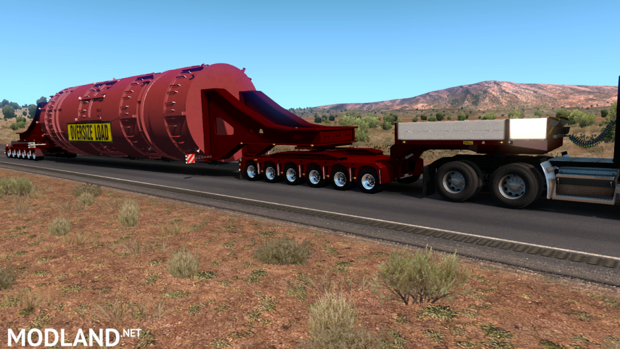 Doll Trailer with Vessel Bridge 6 and 6 Axles (1.32)