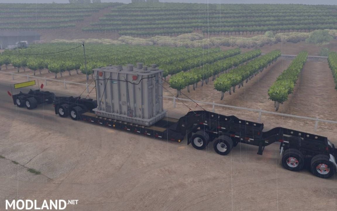 Long Oversized Trailer Magnitude 55l with a Load Transformer