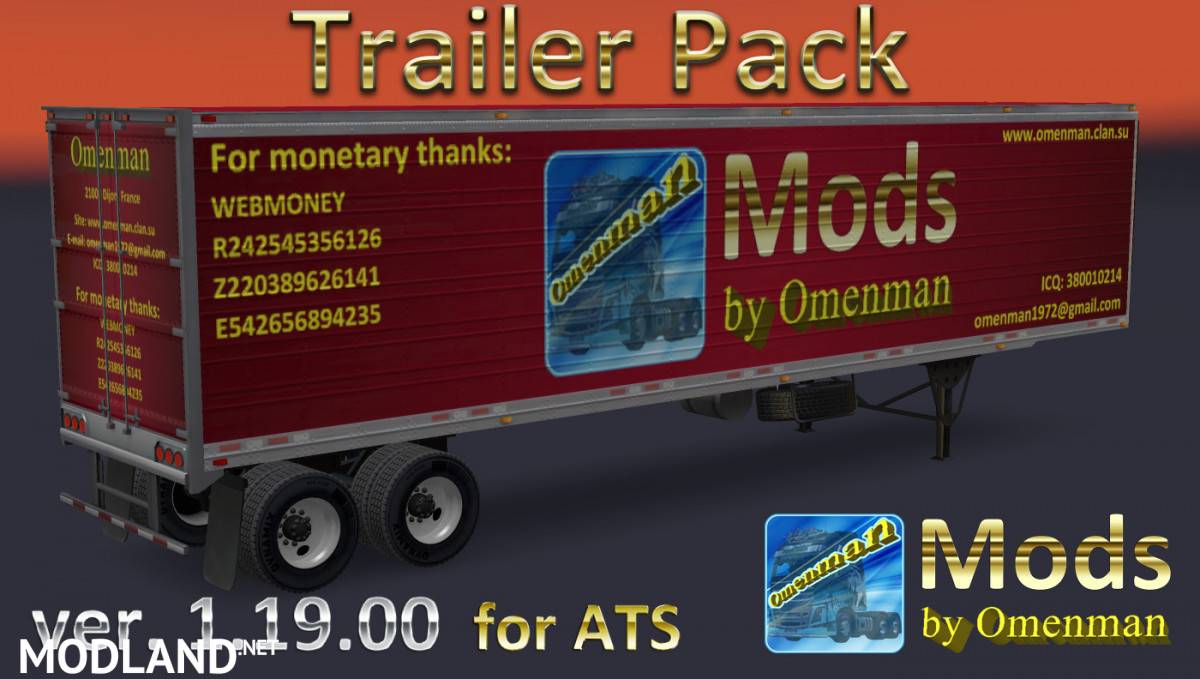 Trailer Pack by Omenman v 1.19.00 (Rus + Eng versions)