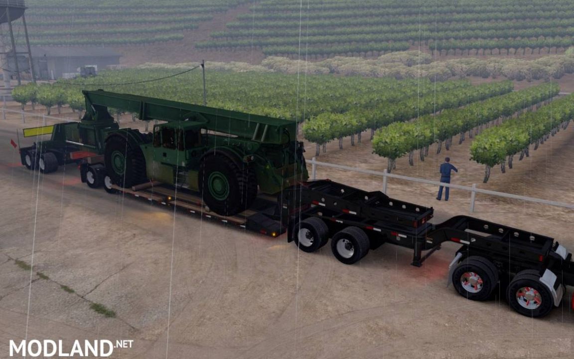 Long Oversized Trailer Magnitude 55l with a Load Reach Stacker