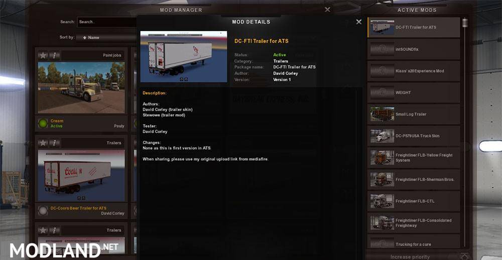 DC-FTI Trailer for ATS