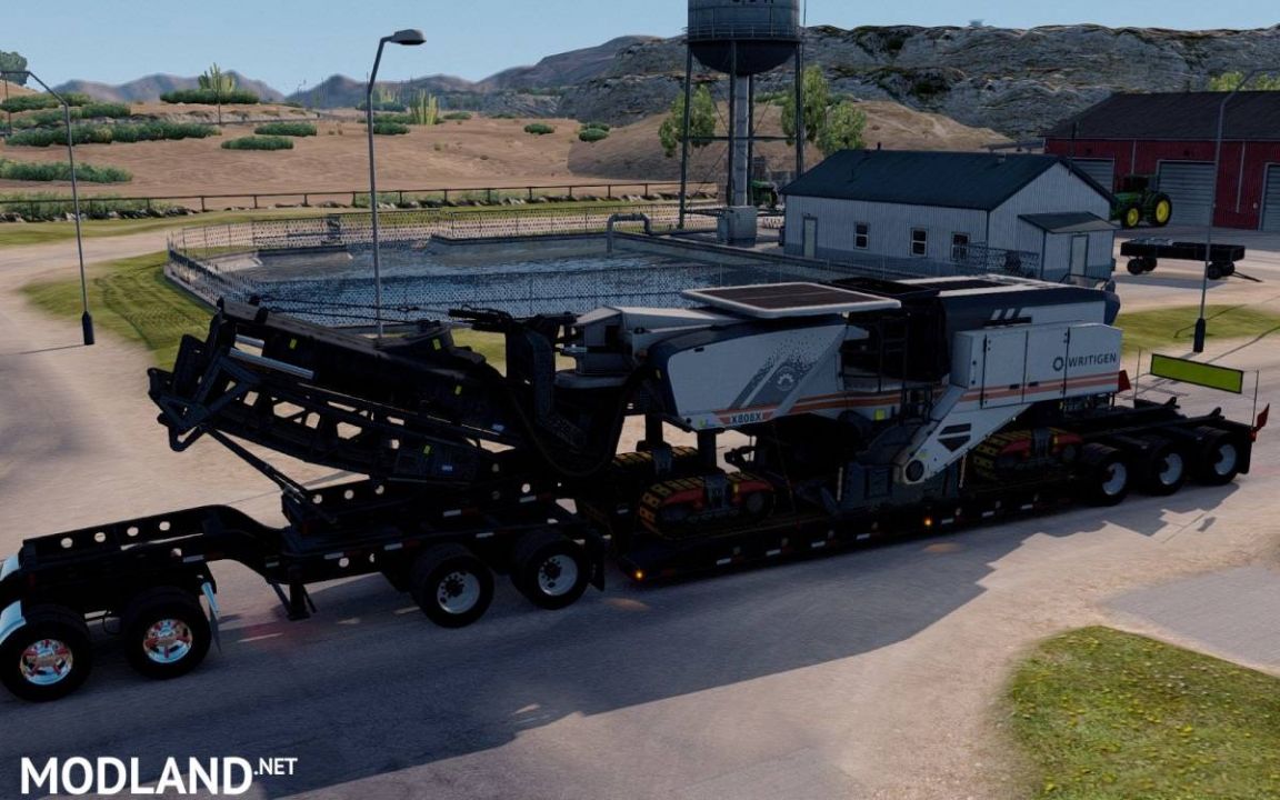Oversized Trailer Magnitude 55l with load Milling Machine for ATS