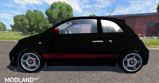 Fiat 500 Abarth Black Car Mod