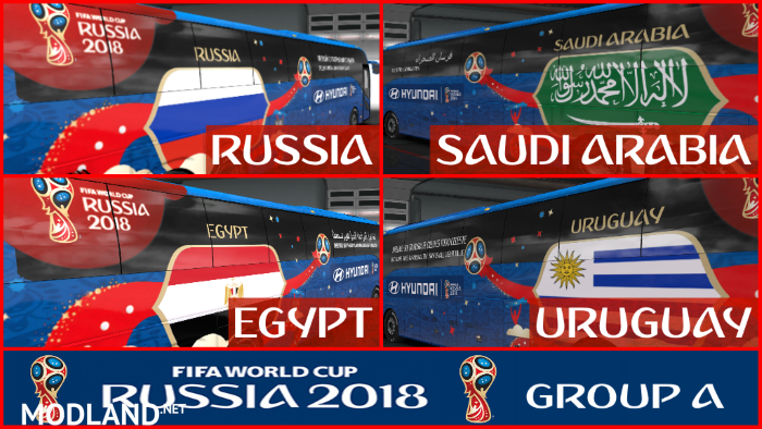 FIFA WORLD CUP 2018 RUSSIA Group A Official Buses  Volvo 9800 