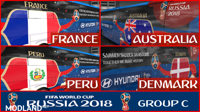 FIFA WORLD CUP 2018 RUSSIA Group C Official Buses  Volvo 9800 