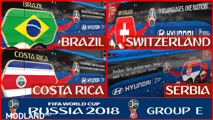 FIFA WORLD CUP 2018 RUSSIA Group E Official Buses  Volvo 9800 