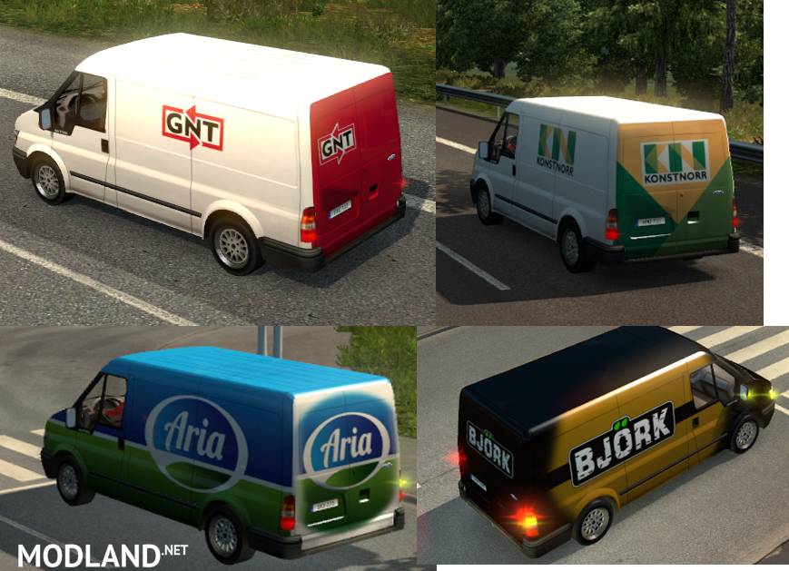 Service vans Scandinavian companies in Traffic