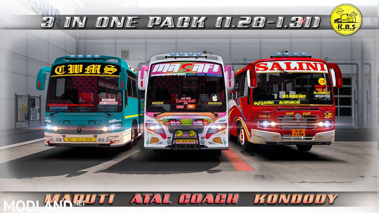 Three Bus Mods in One Pack 1.28, 1.30, 1.31, 1.32
