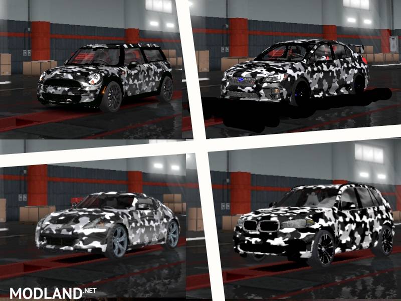 CAMOUFLAGE SKIN PACK FOR CARS (BMW X5, NISSAN 370Z, MINI CLUBMAN.....)