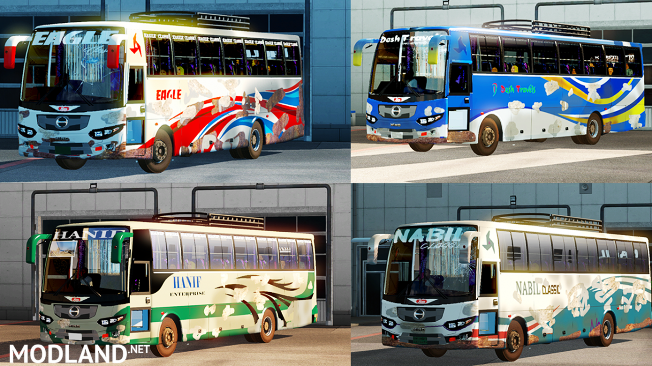 Hino AK1J Dirty Buspack For 1.35 & 1.36