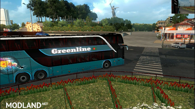 ets2 mods green double decker setra 432 DT bus + bd skin HD texture  mods