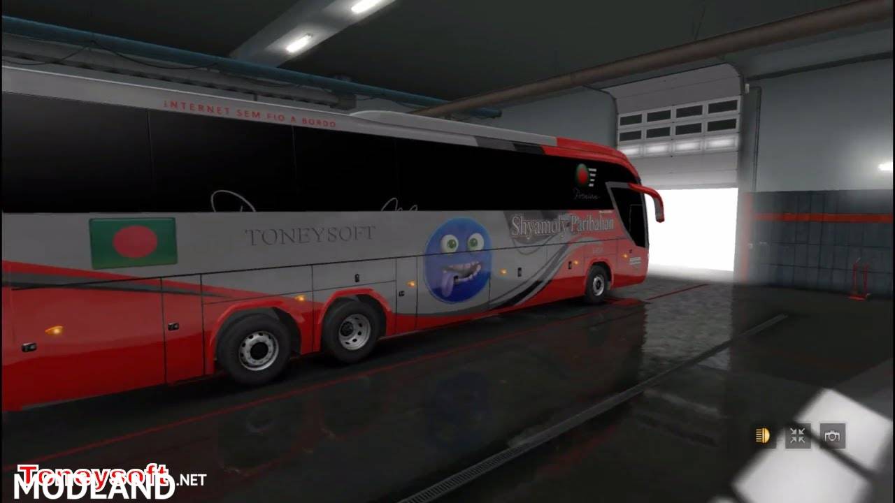 Mascarello Roma 370 bus bd skin greenline shyamoly with all version Passenger Mods by ts