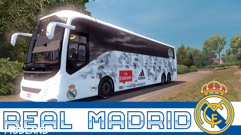 Volvo 9800 Bus Real Madrid Skin 