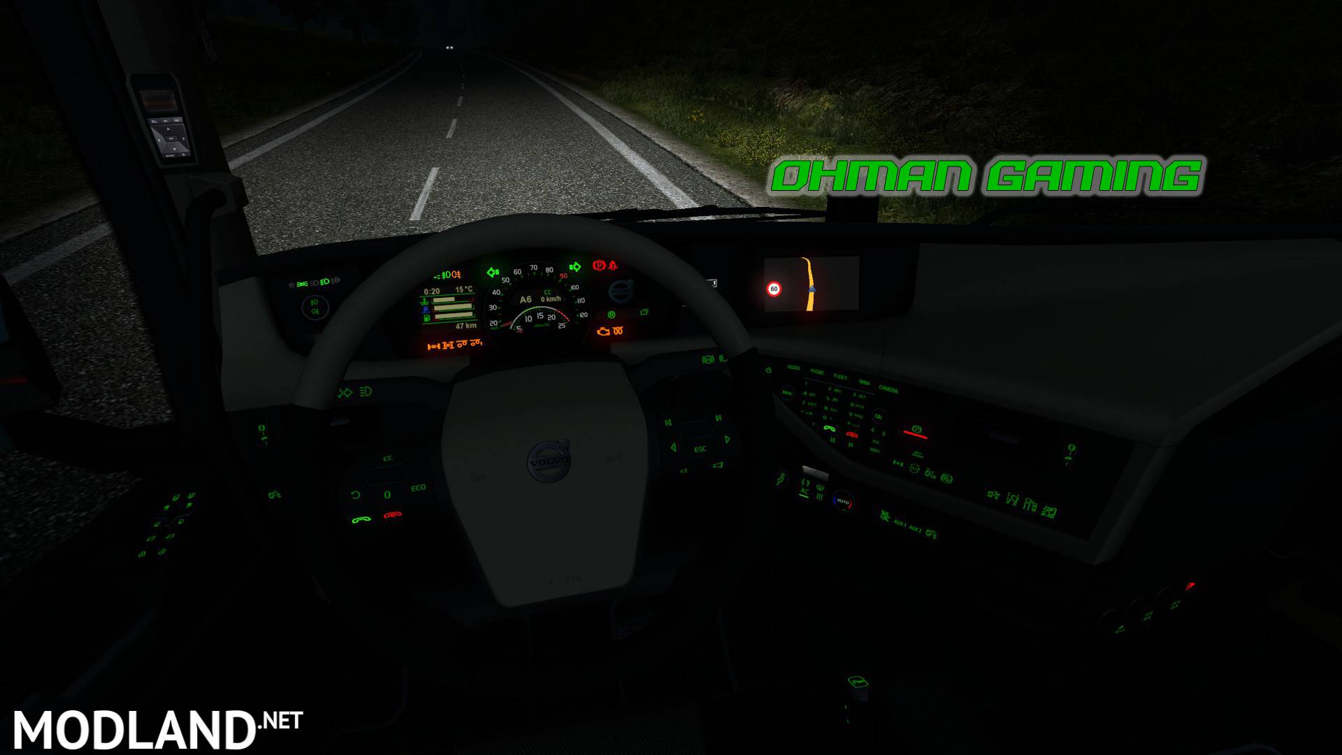 Green Dashboard For Volvo FH16 2012 Updated