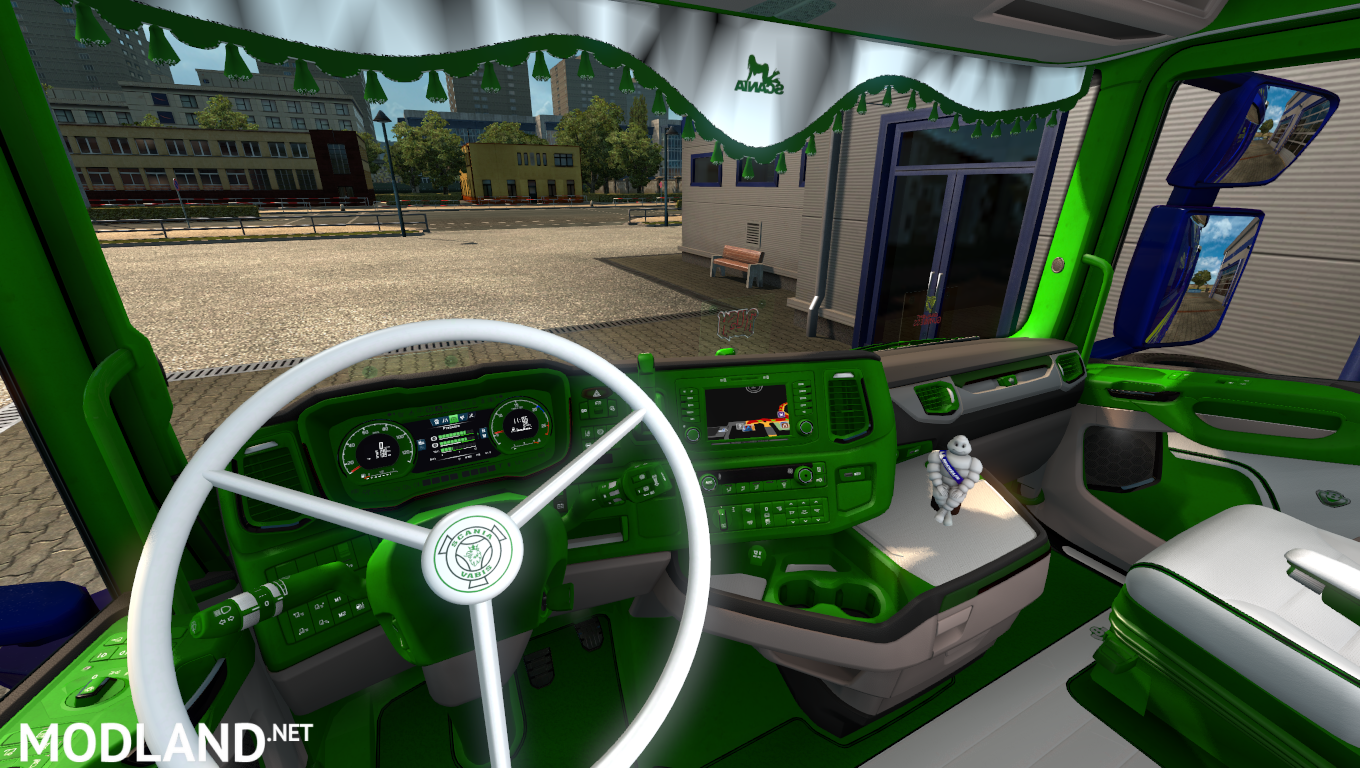 Green And White Scania Next Gen S And R Interior Ets 2