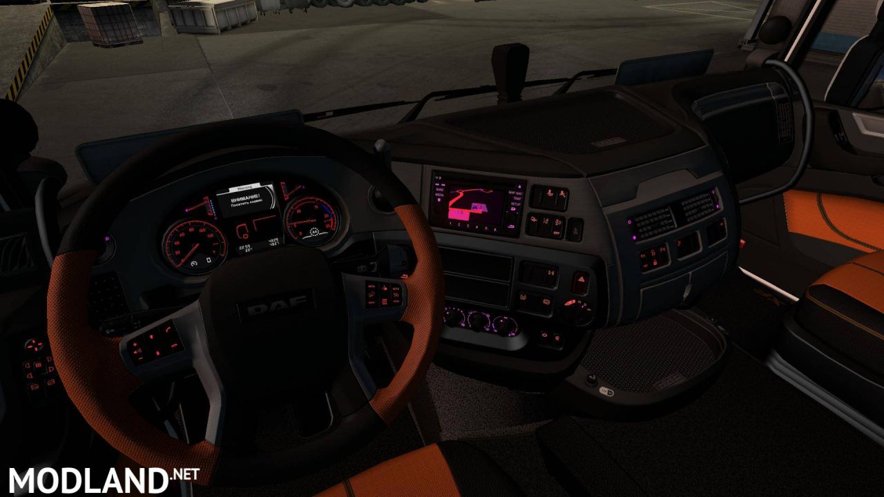 Beautiful lighting dashboard for Daf XF 