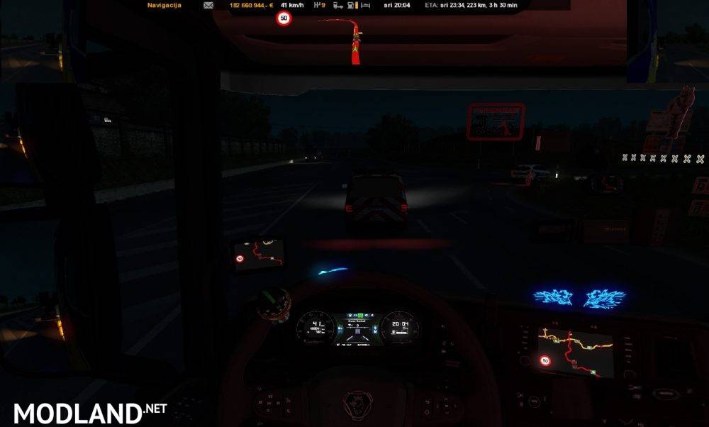 Scania NextGen S_R Blue Backlight Dashboard