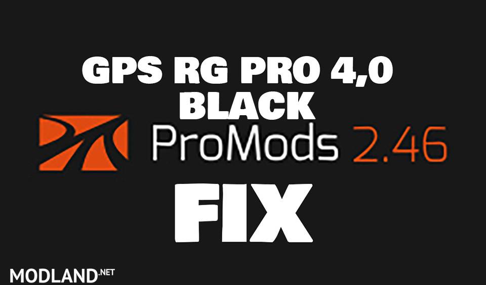 GPS RG PRO 4,0 BLACK Promods v2.46 FIX